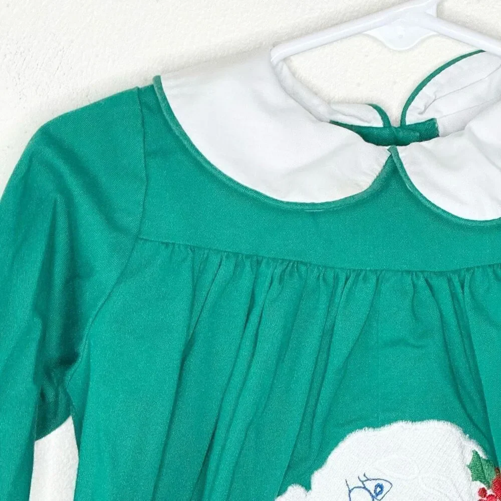 The Bailey Boys Vintage Holiday Christmas Romper Embroidered Santa - US Kids 24M